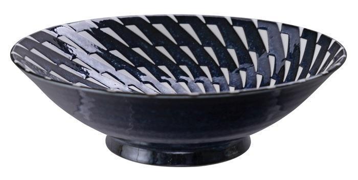 Tokyo Design Studio - Mixed Bowls Ramen Bowl Blue Hanten Twist 25.4x7.8cmh 1600ml - LemonSalt
