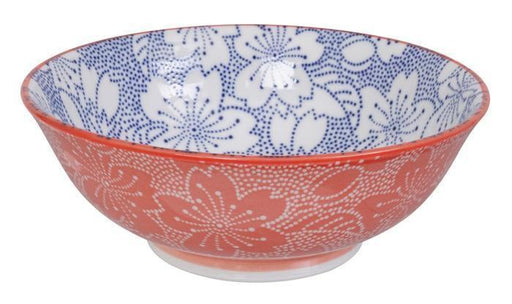 Tokyo Design Studio - Mixed Bowls Ramen Sakura 19.7x7cm 1000ml Blue/Red - LemonSalt