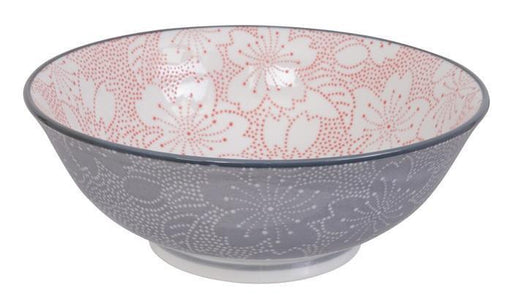 Tokyo Design Studio - Mixed Bowls Ramen Sakura 19.7x7cm 1000ml Red/Grey - LemonSalt