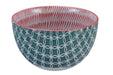 Tokyo Design Studio - Mixed Bowls Tochiri Red/Net Green 15x8.5cmh 750ml - LemonSalt