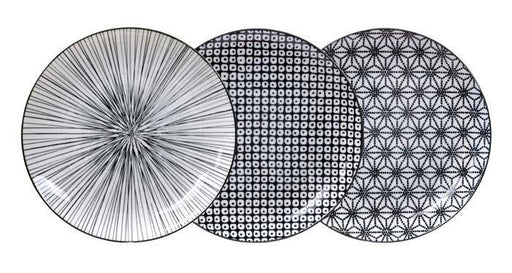 Tokyo Design Studio - Nippon Black Assorted Designs Plate 20. 6x2.2cm | {{ collection.title }}
