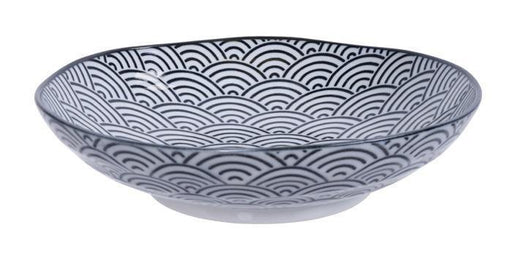 Tokyo Design Studio - Nippon Black Pasta Plate 21x5.2cm Wave | {{ collection.title }}