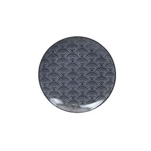 Tokyo Design Studio - Nippon Black Plate 20.6x2.2cm Dots - LemonSalt
