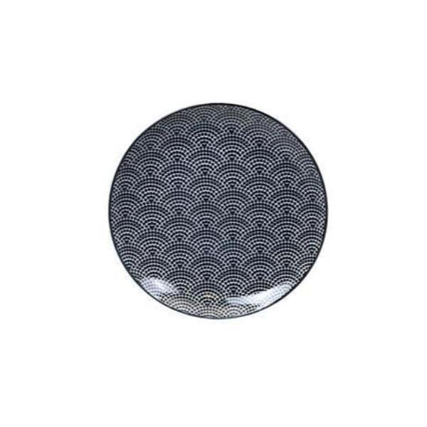 Tokyo Design Studio - Nippon Black Plate 20.6x2.2cm Dots - LemonSalt