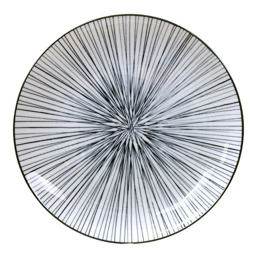 Tokyo Design Studio - Nippon Black Plate 20.6x2.2cm Lines | {{ collection.title }}