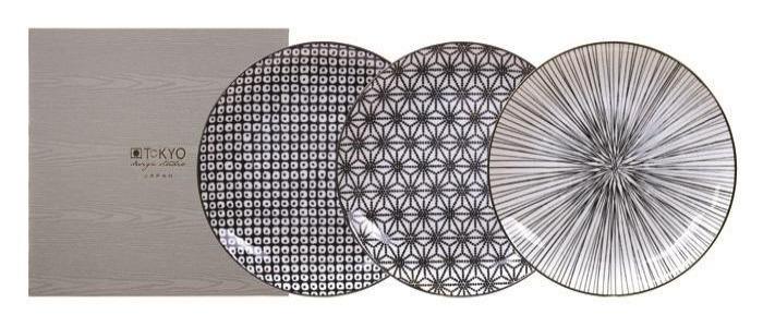 Tokyo Design Studio - Nippon Black Plate Set 20.6x2.2cm 3pcs | {{ collection.title }}