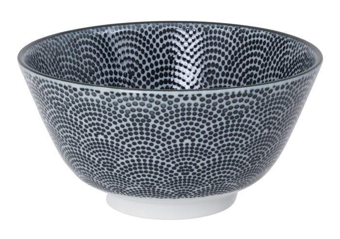 Tokyo Design Studio - Nippon Black Rice Bowl 12.6x6.4cm Dots - LemonSalt