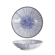 Tokyo Design Studio - Nippon Blue Pasta Plate - Lines (21cm)