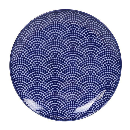 Tokyo Design Studio - Nippon Blue Plate 16x2cm Dots - LemonSalt