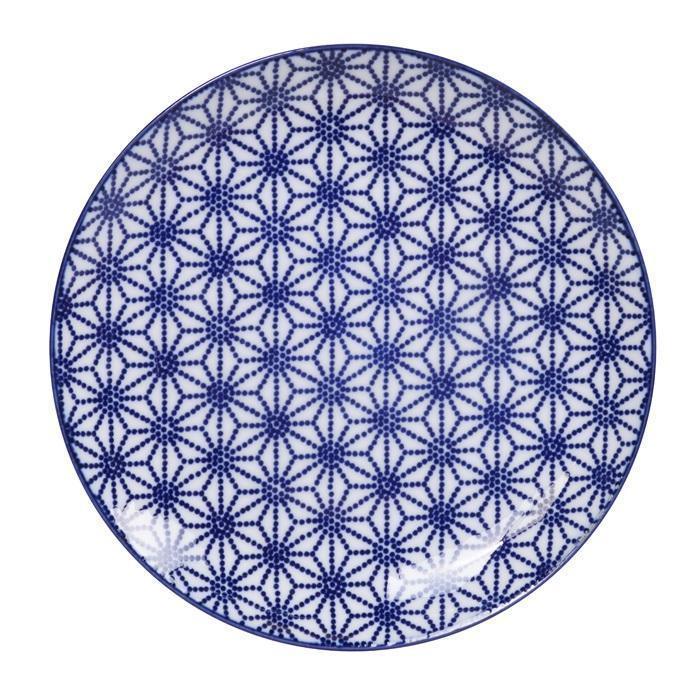 Tokyo Design Studio - Nippon Blue Plate 20.6x2.2cm Star - LemonSalt