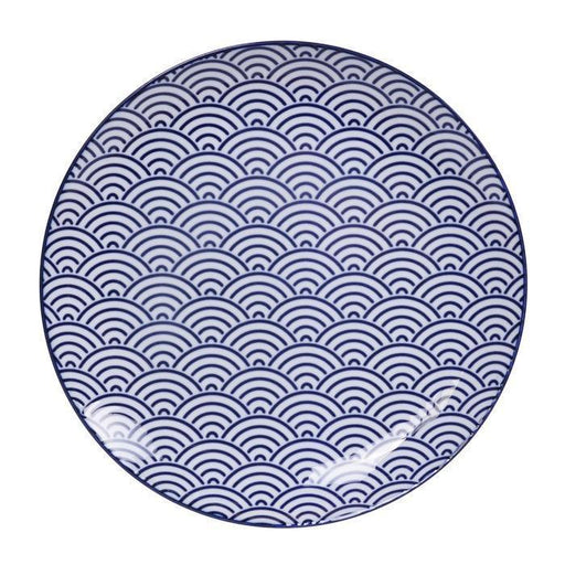 Tokyo Design Studio - Nippon Blue Plate 25.7 x 3cm Wave - LemonSalt