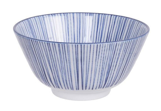 Tokyo Design Studio - Nippon Blue Rice Bowl 12x6.4cm 300ml Lines - LemonSalt