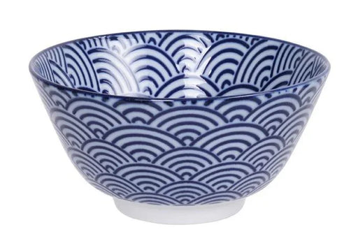 Tokyo Design Studio - Nippon Blue Rice Bowl 12x6.4cm 300ml Wave - LemonSalt
