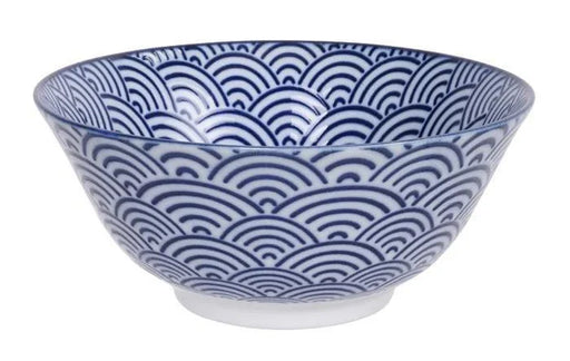 Tokyo Design Studio - Nippon Blue Tayo Bowl 15.2x6.7cm 500ml Wave - LemonSalt