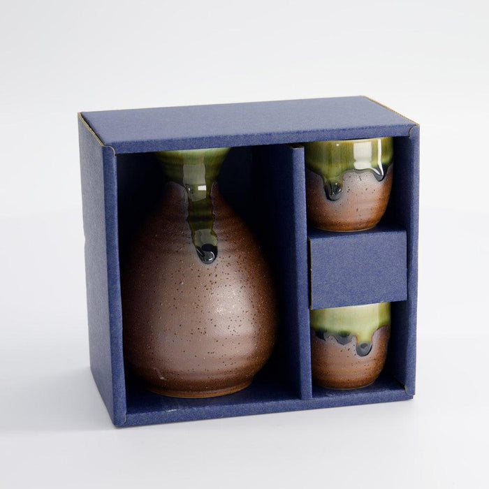 Tokyo Design Studio Sake Set Iga Oribe (300ml/50ml) - LemonSalt