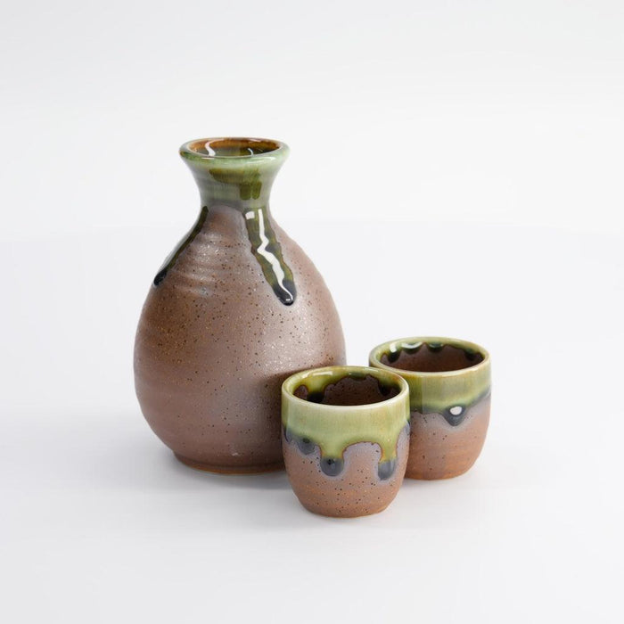 Tokyo Design Studio Sake Set Iga Oribe (300ml/50ml) - LemonSalt