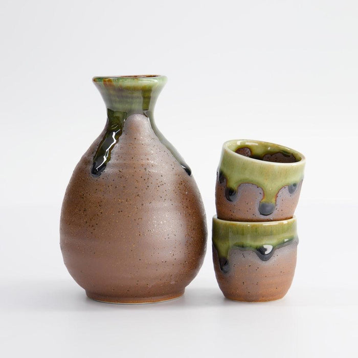 Tokyo Design Studio Sake Set Iga Oribe (300ml/50ml) - LemonSalt