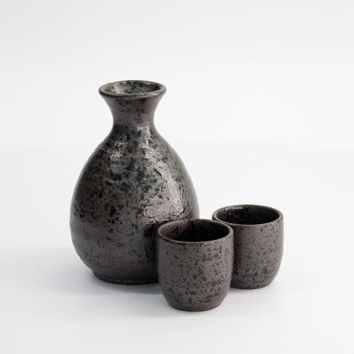 Tokyo Design Studio Sake Set Kuro Tetsusabi (300ml/50ml) - LemonSalt
