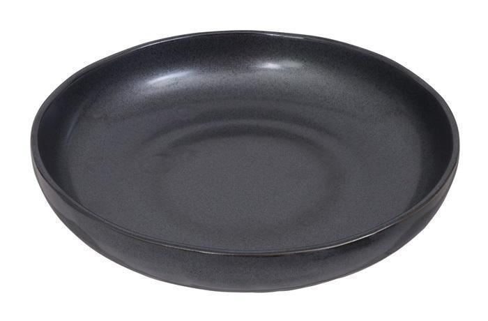 Tokyo Design Studio - Tetsu Kessho Black Shallow Bowl 21x4. - LemonSalt
