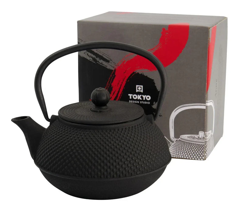 Tokyo Design Studio WY Iron Stovetop Kettle Arare - Black (0.6L) - LemonSalt