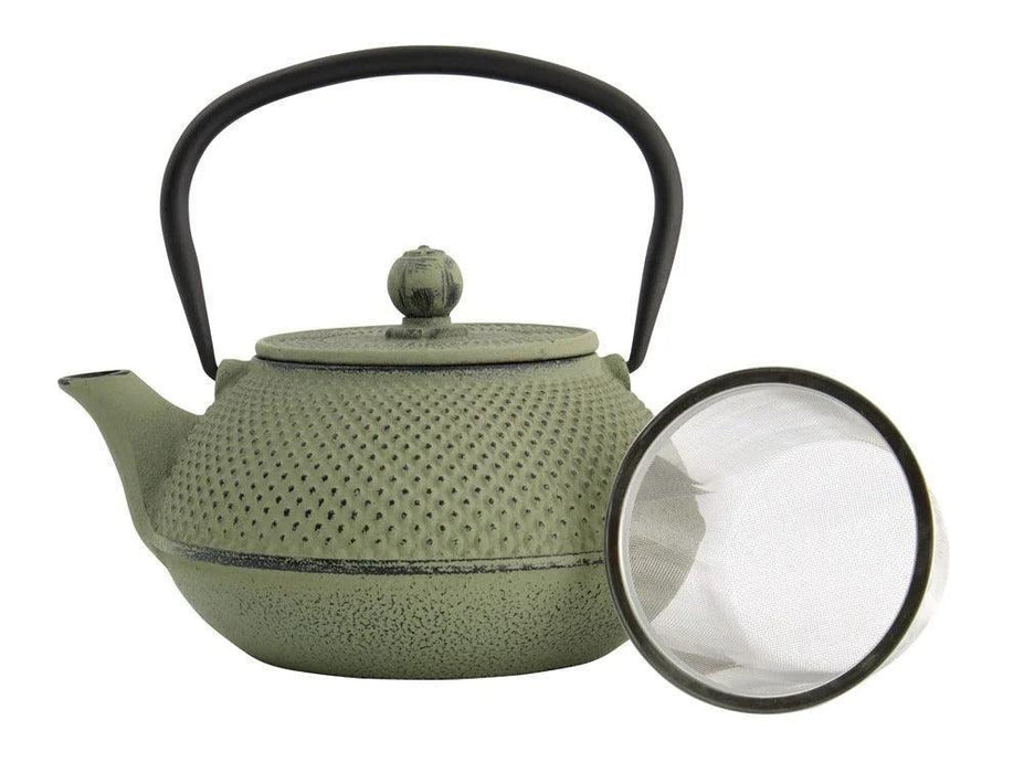 Tokyo Design Studio WY Iron Stovetop Kettle Arare - Green/Grey (0.8L) - LemonSalt