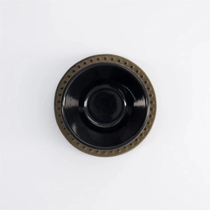 Tokyo Design Studio WY  Iron Tea Cup & Plate - Brown/Black (120ml)