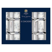 Tom Smith 13.7 Inch (34.8cm) Christmas Crackers 8 Pack Assortment - Silver & White