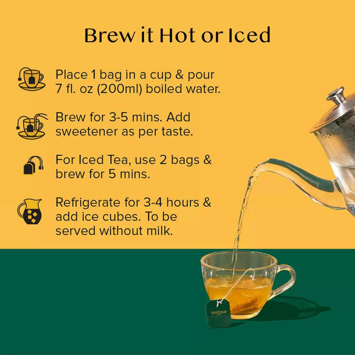 Vahdam Turmeric Tea Variety (100 Pack) - LemonSalt