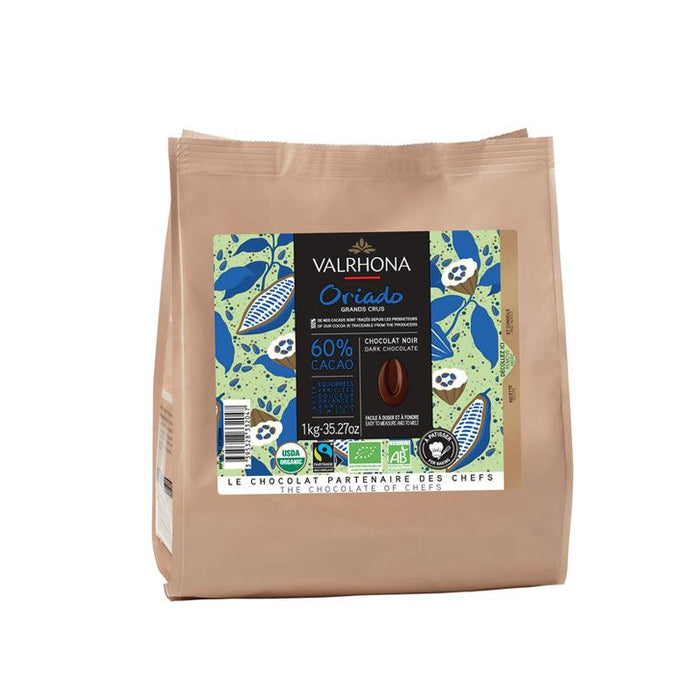 Valrhona Oriado 60% Organic Chocolate Chips (1kg) - LemonSalt