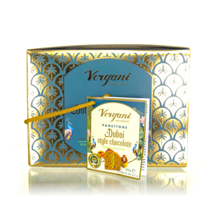 Vergani Dubai Chocolate & Pistachio Panettone (800g) - LemonSalt