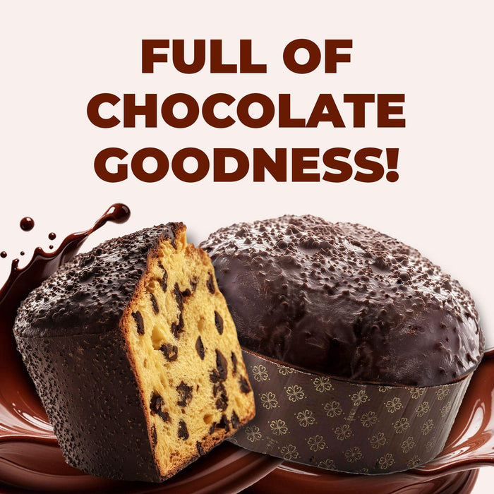 Vergani Gourmet Extra Dark Chocolate Panettone (750g) - LemonSalt
