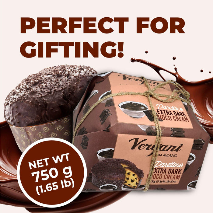 Vergani Gourmet Extra Dark Chocolate Panettone (750g) - LemonSalt