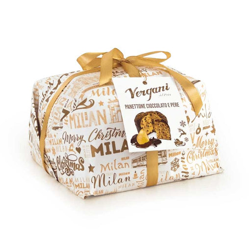 Vergani Merry Christmas Chocolate & Pear Panettone (750g) - LemonSalt