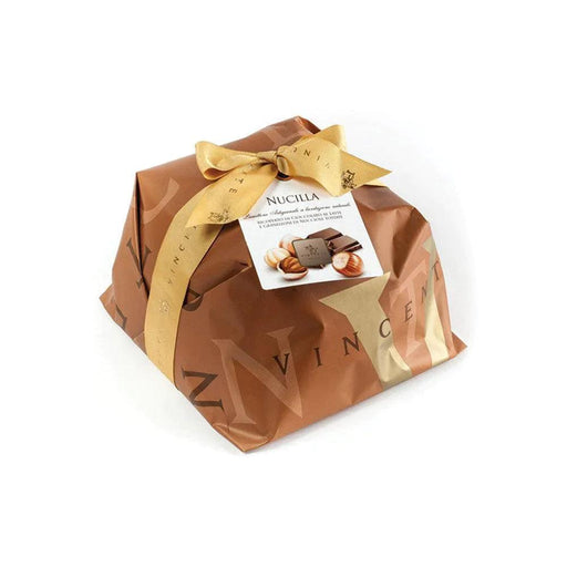 Vincente Delicacies - Panettone Covered with Milk Chocolate and Hazelnuts - Nucilla - Hand Wrapped Artisan (750g) | {{ collection.title }}