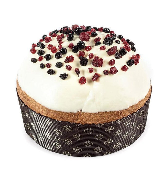 Vincente Delicacies - Panettone covered with white chocolate with berries - Silvestre - Hand Wrapped Artisan (750g)