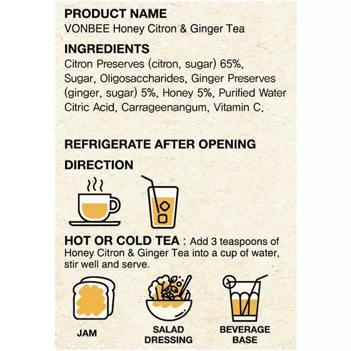 VonBee Citron & Ginger Tea (2kg)