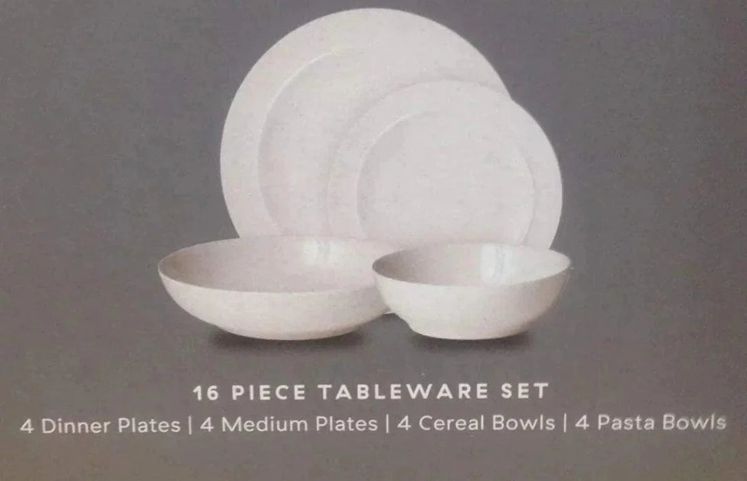 White By Denby 16 Piece Porcelain Dinnerware Set