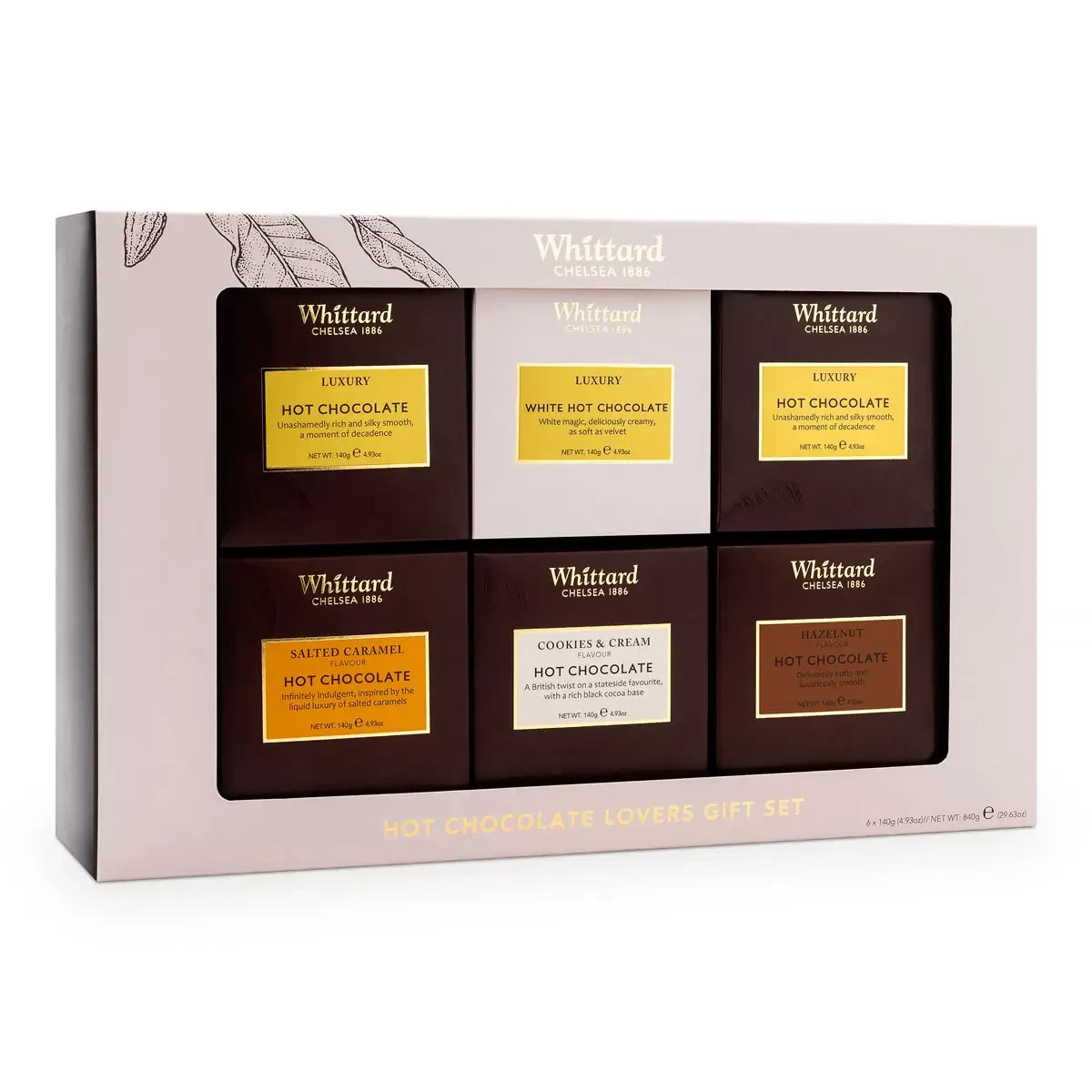 Whittard of Chelsea Hot Chocolate Lovers Gift Set (6x140g) - LemonSalt