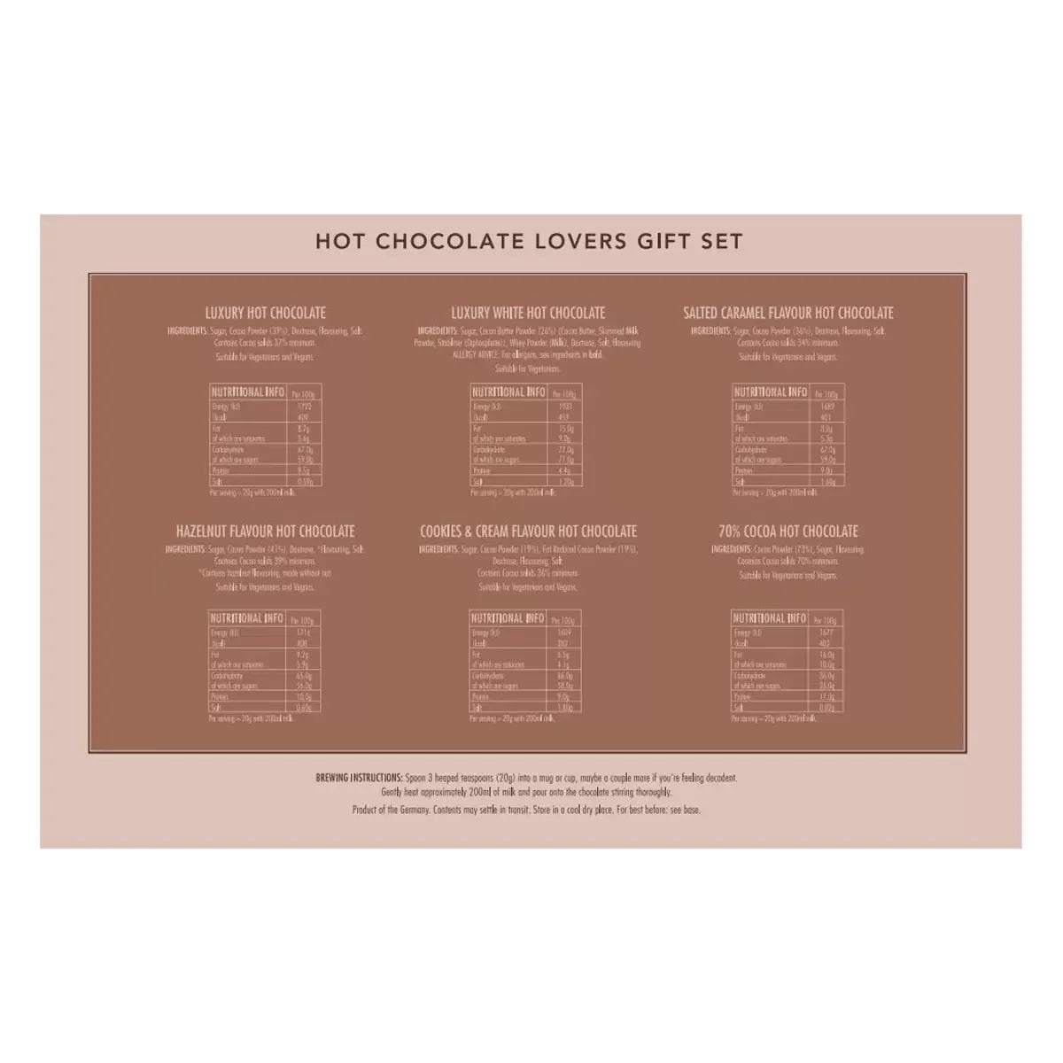 Whittard of Chelsea Hot Chocolate Lovers Gift Set (6x140g) - LemonSalt