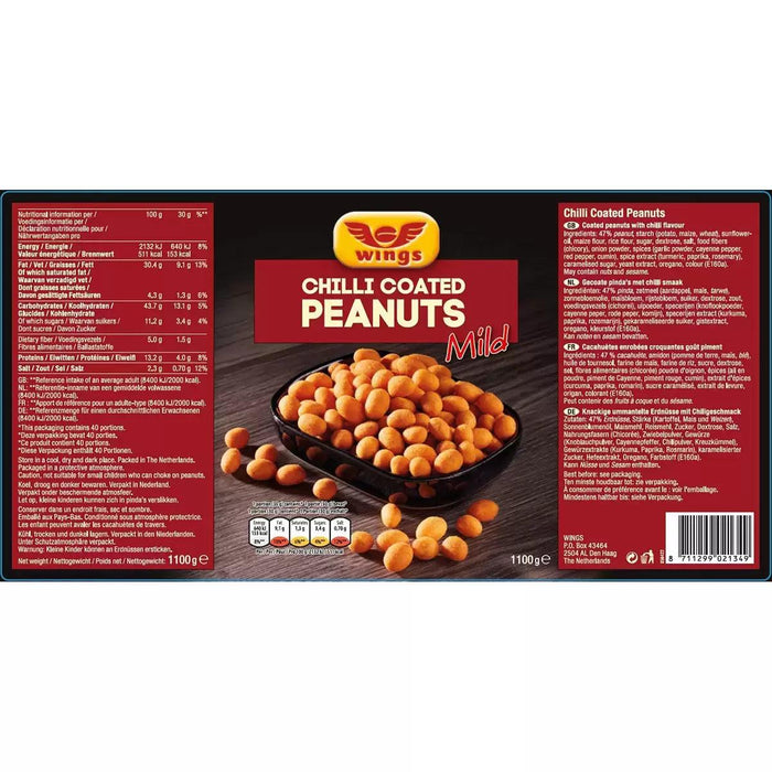 Wings Chilli Coated Peanuts (1.1kg) - LemonSalt