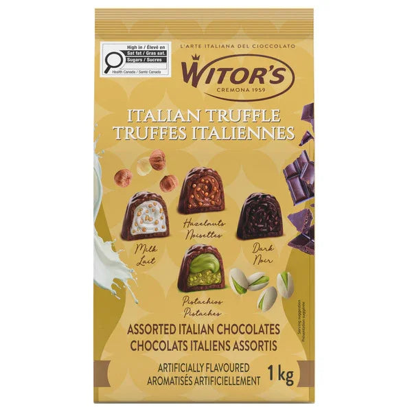 Witor's Italian Taste Assorted Milk & Dark Chocolate Truffle (1kg) - LemonSalt