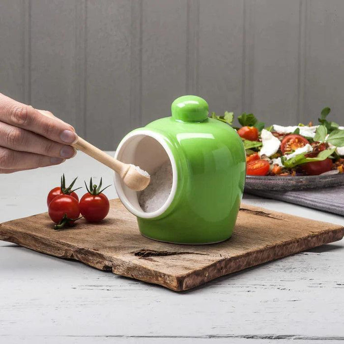 WM Bartleet & Sons - Traditional Salt Pig with Spoon - Green