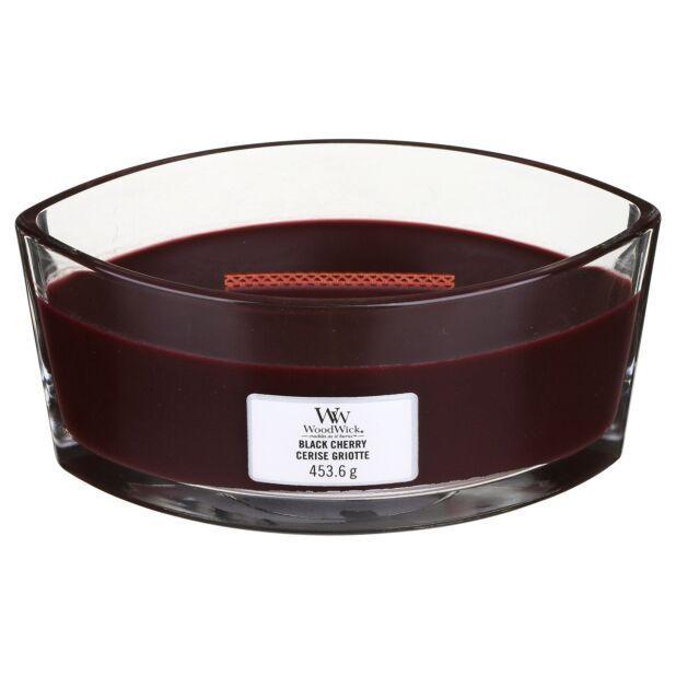 WoodWick Black Cherry Ellipse Scented Candle (453g)