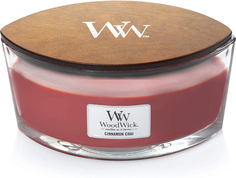 WoodWick Cinnamon Chai Ellipse Scented Candle (453g)