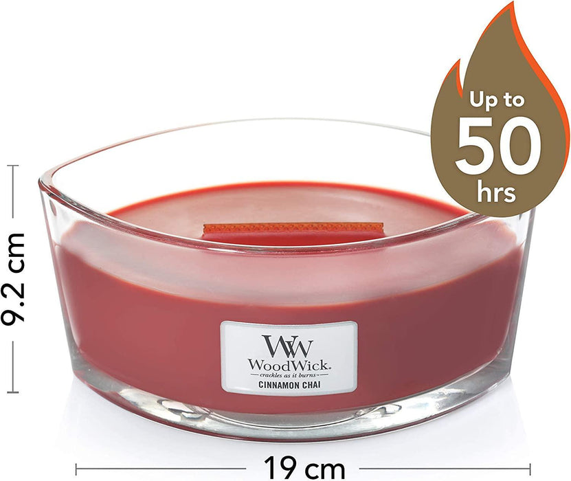 WoodWick Cinnamon Chai Ellipse Scented Candle (453g)