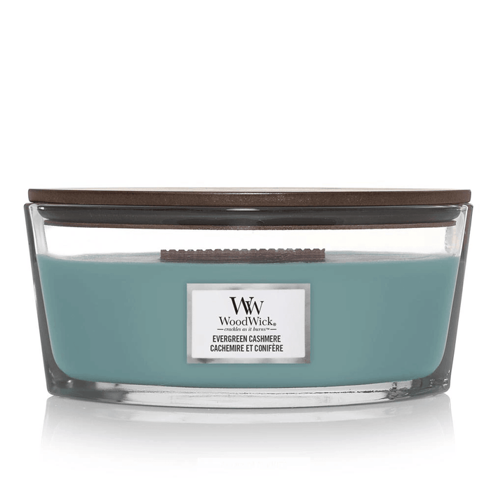 WoodWick Evergreen Cashmere Ellipse Candle (453g)
