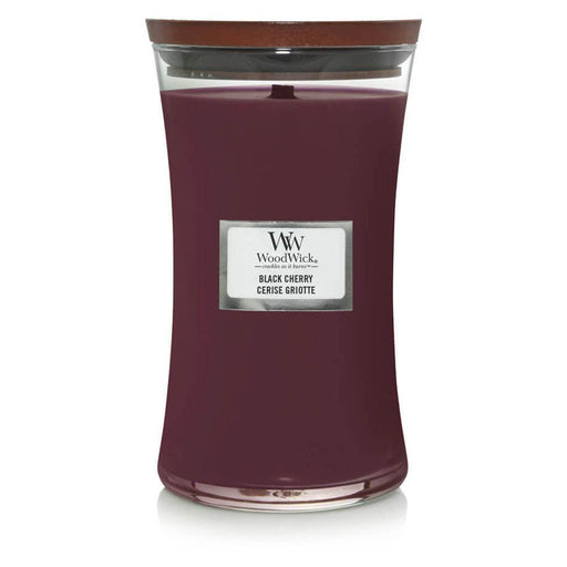 WoodWick Large Hourglass Black Cherry Scented Candle | {{ collection.title }}
