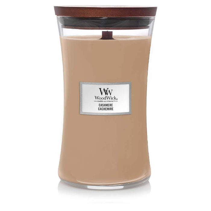 WoodWick Large Hourglass Cashmere Scented Candle (609g)