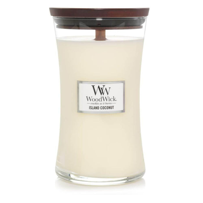 WoodWick Large Hourglass Island Coconut Scented Candle (609g)