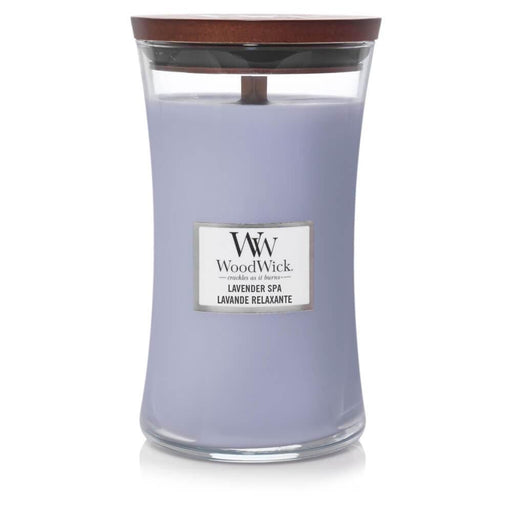 WoodWick Large Hourglass Lavender Spa Scented Candle | {{ collection.title }}